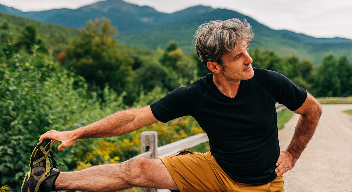 Men wearing men’s merino wool clothing
