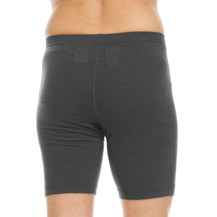100% merino wool boxer briefs. Lightweight all season wool underwear, front close-up 