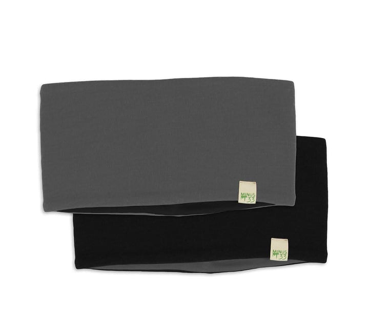 Minus33 Merino Wool Clothing Midweight Wool Reversible Headband, close-up of the product showing the hem 