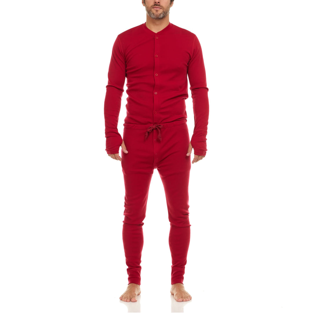 Minus33 Merino Wool Clothing Midweight Wool Union Suit. Front view.