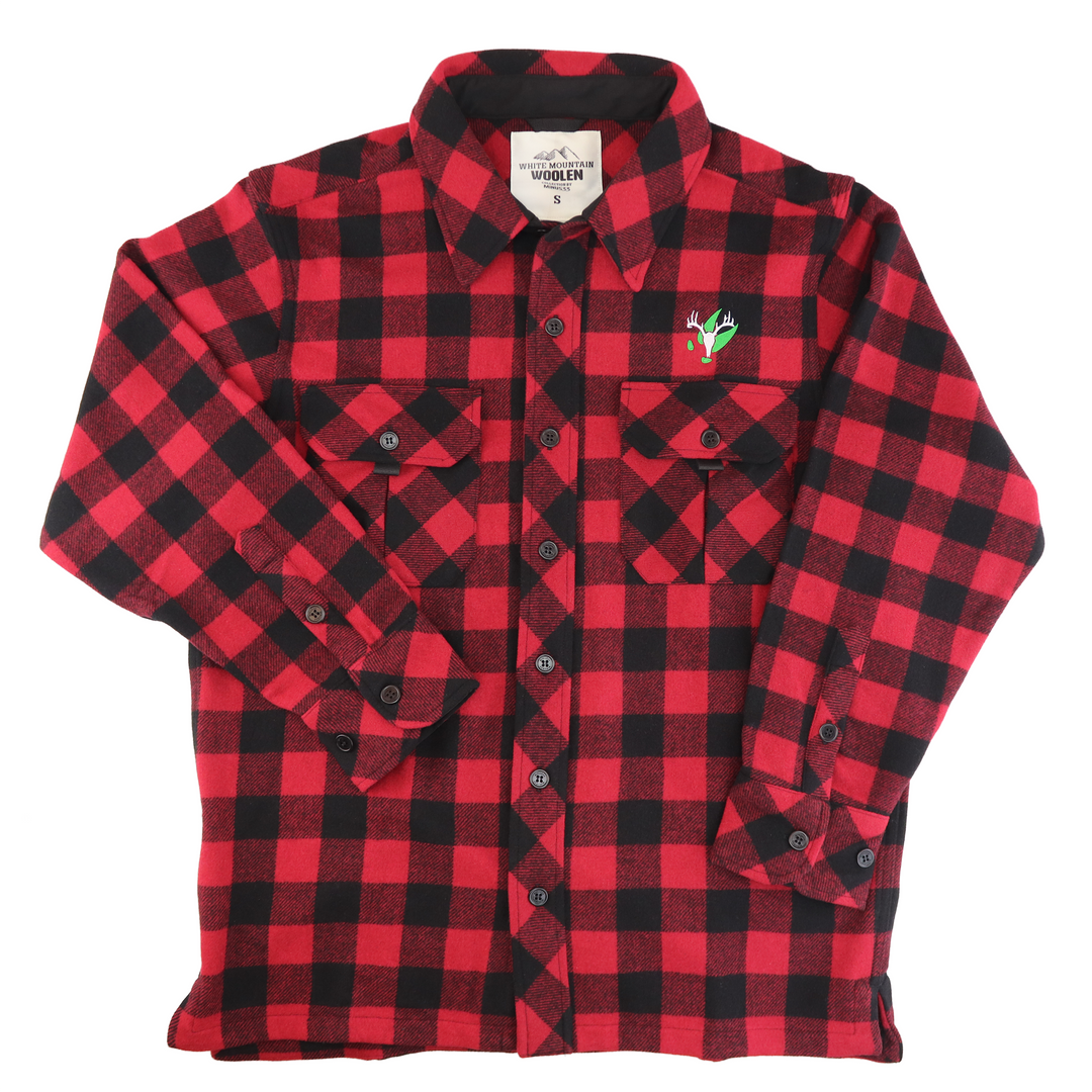 Big woods Bucks Plaid Sportsman Guide Shirt Red Plaid 