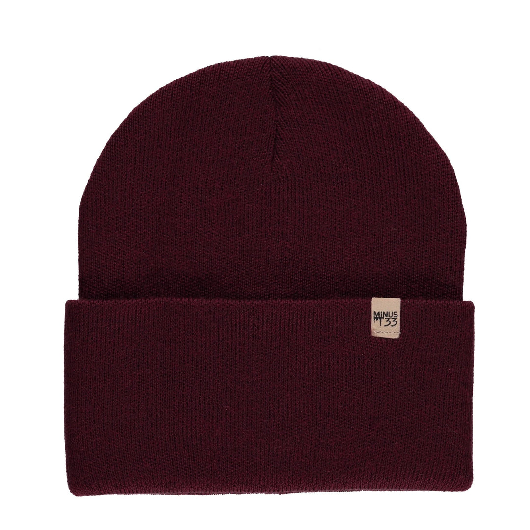 A midweight, double-layered, hundred percent, super soft merino wool beanie that keeps you warm, but won&