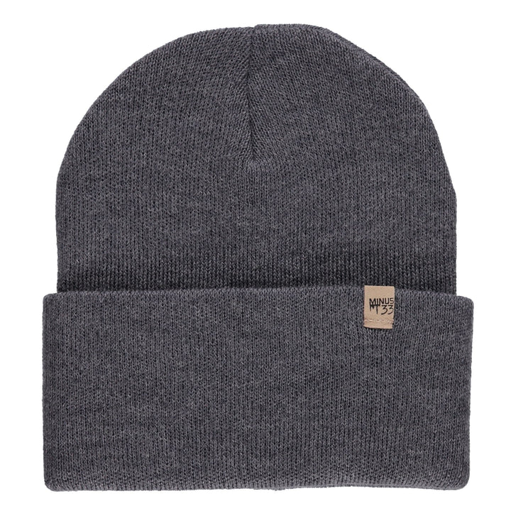 A midweight, double-layered, hundred percent, super soft merino wool beanie that keeps you warm, but won&