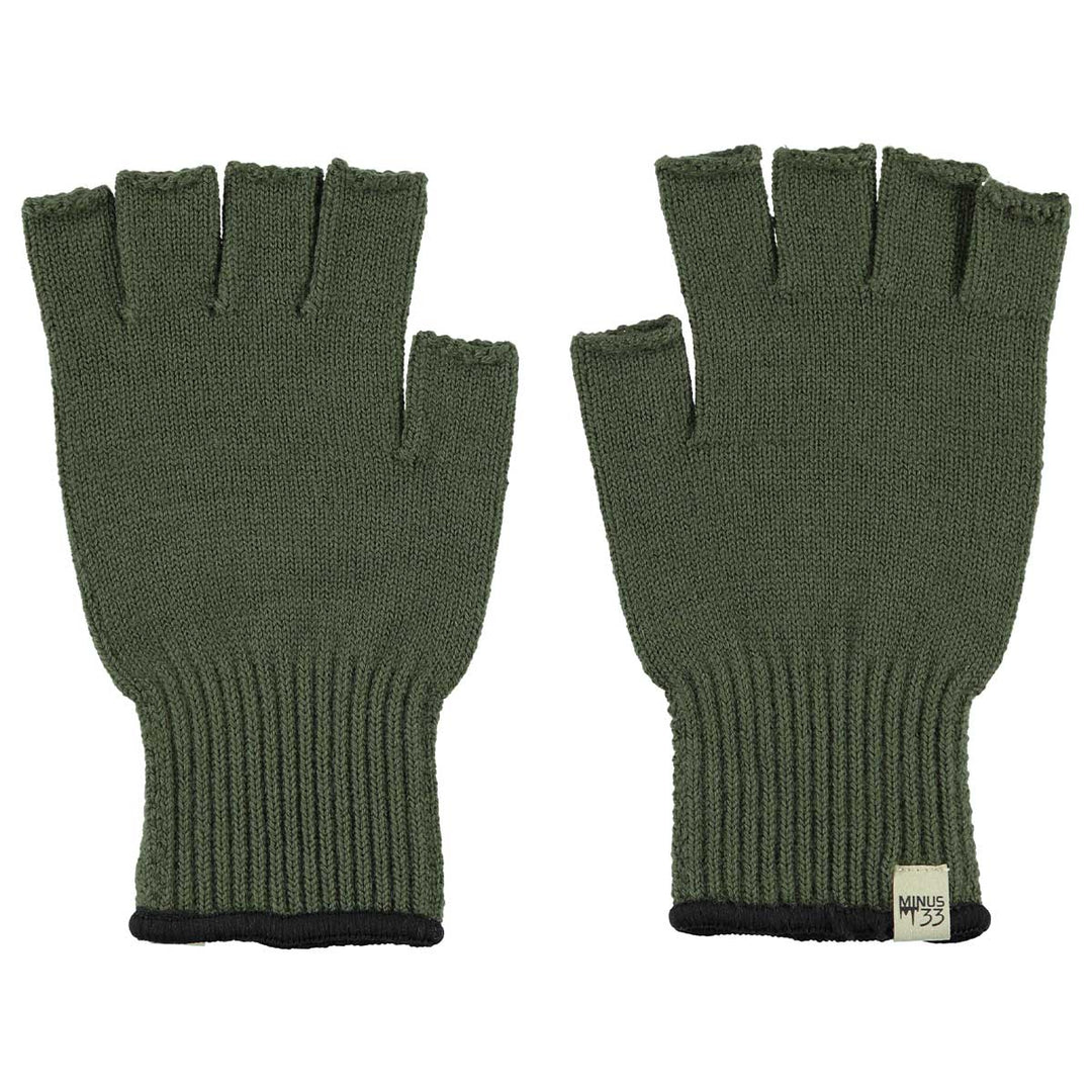 Minus33 Merino Wool Clothing Merino Wool Fingerless Gloves, front view