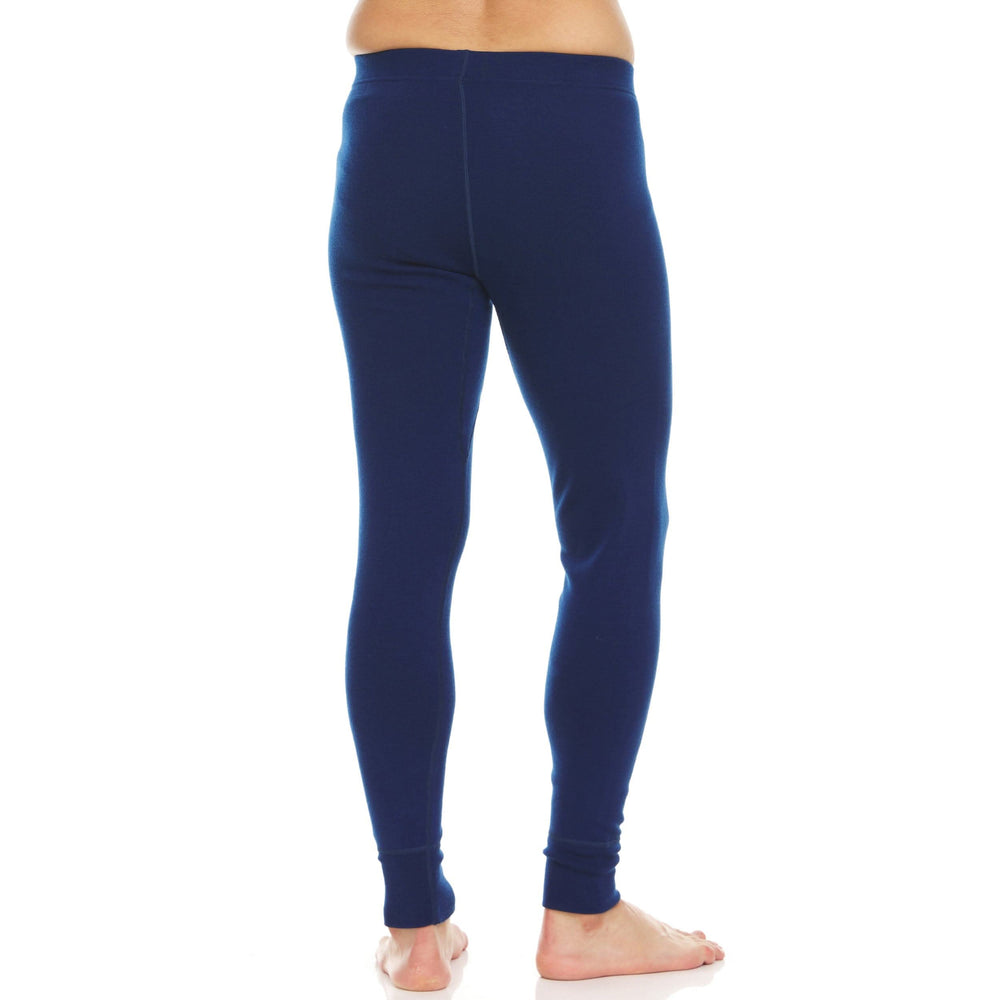 mens expedition weight thermal bottoms navy blue#color_navy