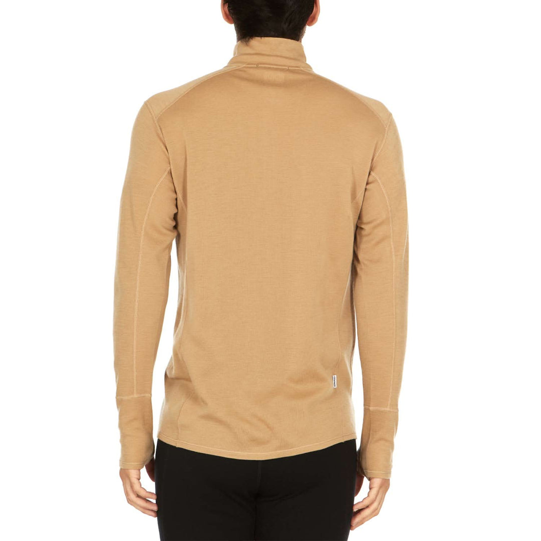 1/4 Zip Desert Sand Warm Comfortable Minus33 Merino Wool, back view