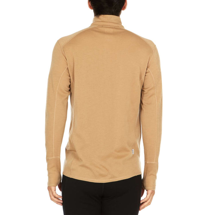 1/4 Zip Desert Sand Warm Comfortable Minus33 Merino Wool, back view