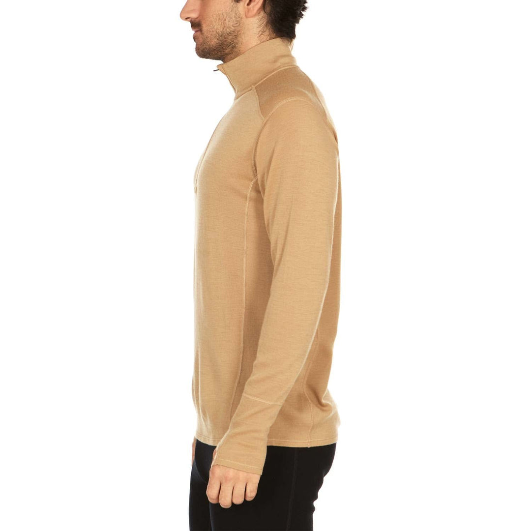 1/4 Zip Desert Sand Warm Comfortable Minus33 Merino Wool 