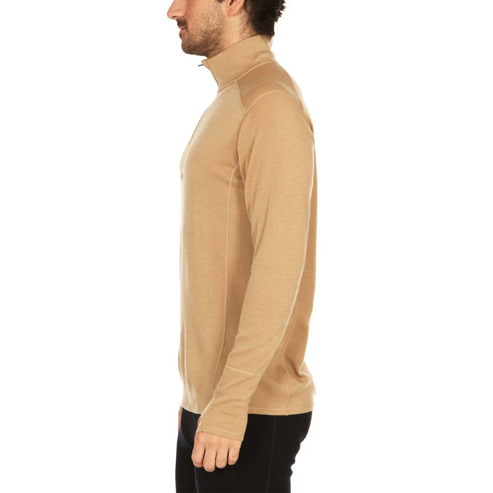 1/4 Zip Desert Sand Warm Comfortable Minus33 Merino Wool 