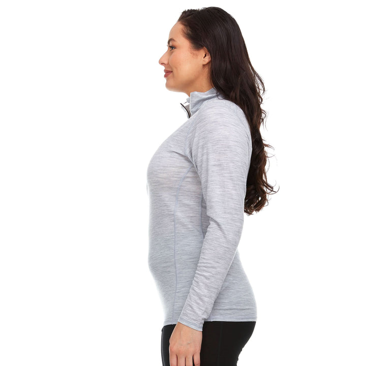 Womens wool quarter zip merino wool 1/4 zip for summer super lightweight wool sweater 