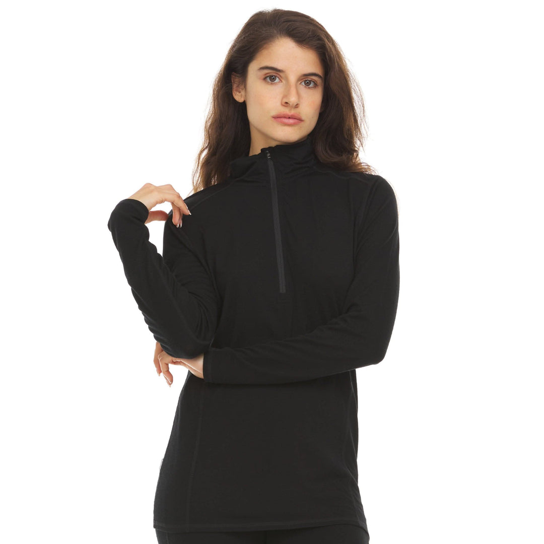 Womens wool quarter zip merino wool 1/4 zip for summer super lightweight wool sweater 