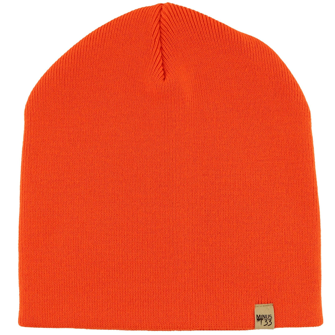 A heavyweight, super soft, one hundred percent merino wool beanie. This heavyweight beanie is the warmest hat that we offer, perfect for hiking through the White Mountains, or sitting at a bonfire in January. 