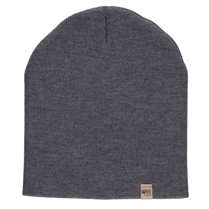 A heavyweight, super soft, one hundred percent merino wool beanie. This heavyweight beanie is the warmest hat that we offer, perfect for hiking through the White Mountains, or sitting at a bonfire in January. 