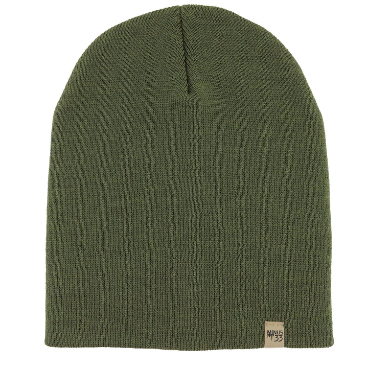 A heavyweight, super soft, one hundred percent merino wool beanie. This heavyweight beanie is the warmest hat that we offer, perfect for hiking through the White Mountains, or sitting at a bonfire in January. 