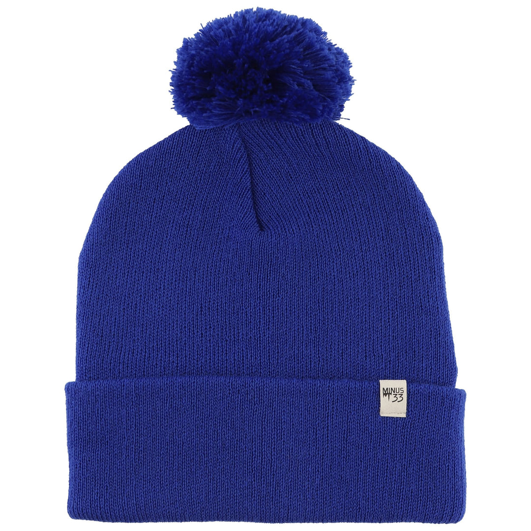 Midweight - Everyday Knit Cuff Pom Beanie 100% Merino Wool. warm beanie for winter. 