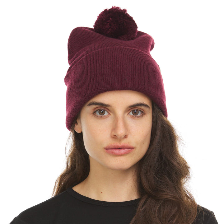 Midweight - Everyday Knit Cuff Pom Beanie 100% Merino Wool 