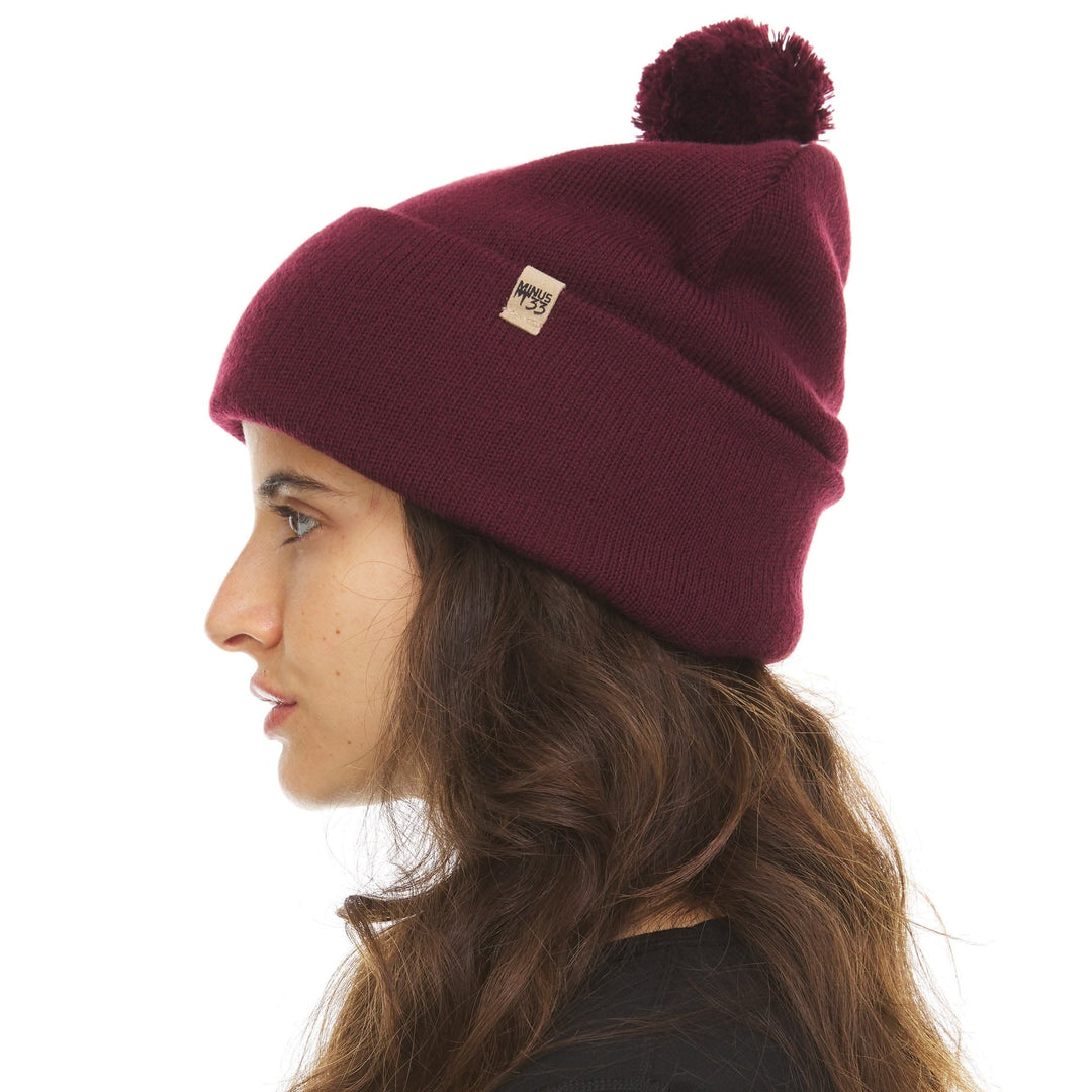 Midweight - Everyday Knit Cuff Pom Beanie 100% Merino Wool 