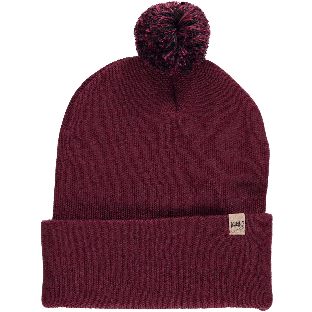 Midweight - Everyday Knit Cuff Pom Beanie 100% Merino Wool. warm beanie for winter. 
