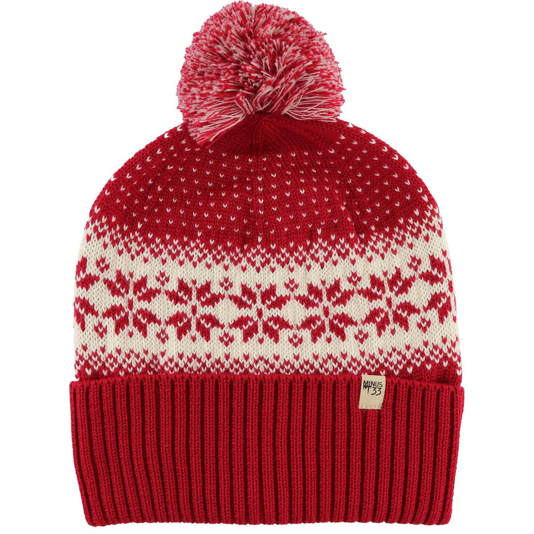 Midweight - Everyday Knit Cuff Pom Beanie 100% Merino Wool. warm beanie for winter.  