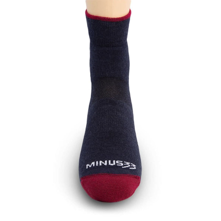 best Lightweight Merino Wool socks all season hiking mini crew socks Minus33 Mountain Heritage. Front view 2. 