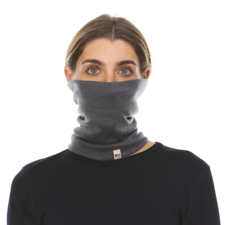 Minus33 Merino Wool Clothing Midweight Wool Neck Gaiter, right-facing side view 