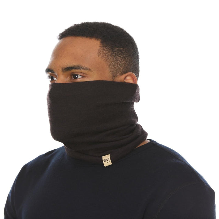 Minus33 Merino Wool Clothing Midweight Wool Neck Gaiter, back view 