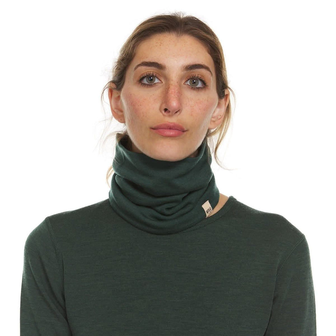 100% Merino Wool Neck Gaiter - Midweight, right-facing side view 