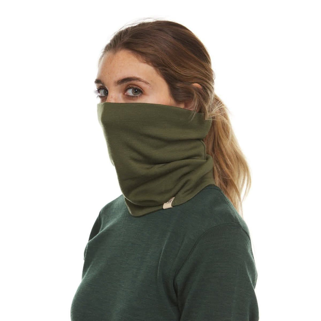 100% Merino Wool Neck Gaiter - Midweight, front view 