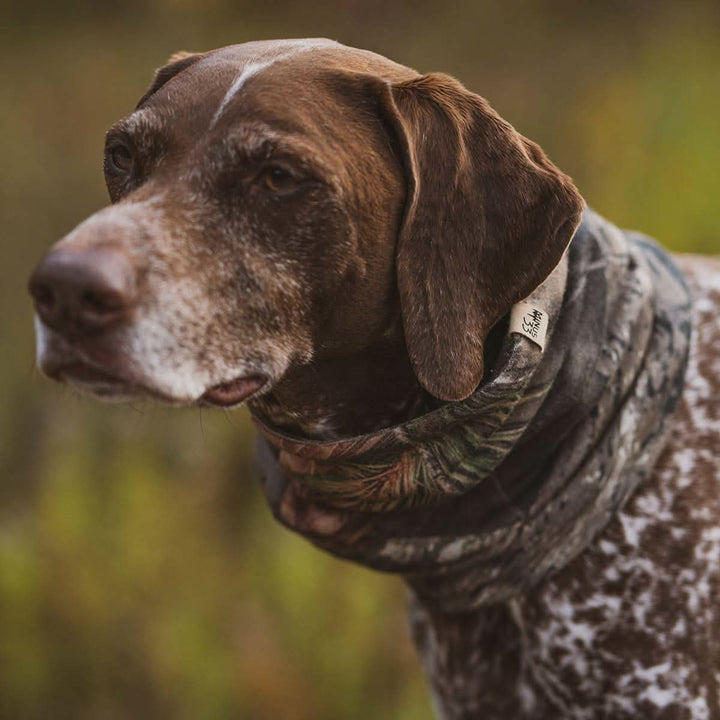 100% Merino Wool Neck Gaiter - Midweight, front view while hunting 
