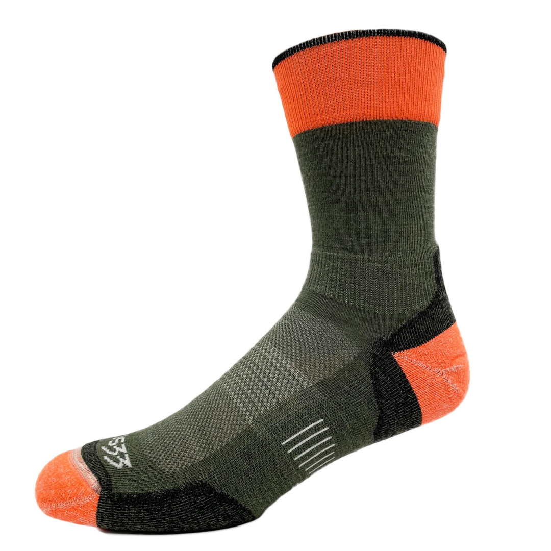 Mountain Heritage Full Cushion Crew Wool Socks - Micro Weight, front view showing the sleeve