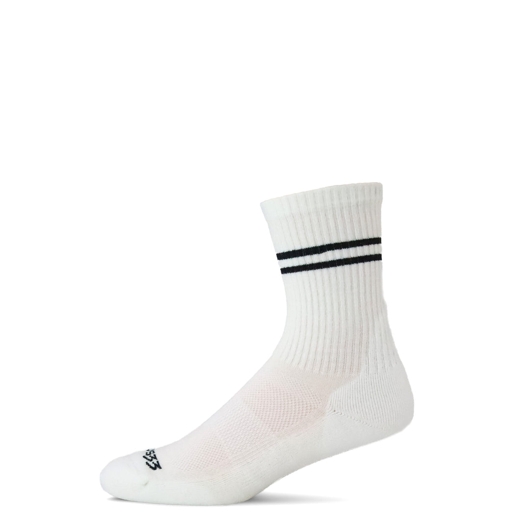 Classic white best merino wool socks for summer retro rib knit