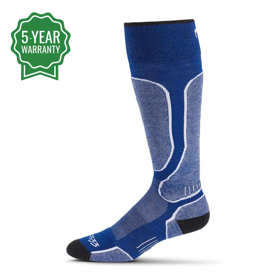 MountainHeritage Elite Light Cushion Over The Calf Wool best merino wool Snowboard Socks - Micro Weight. View 0. #color_blue