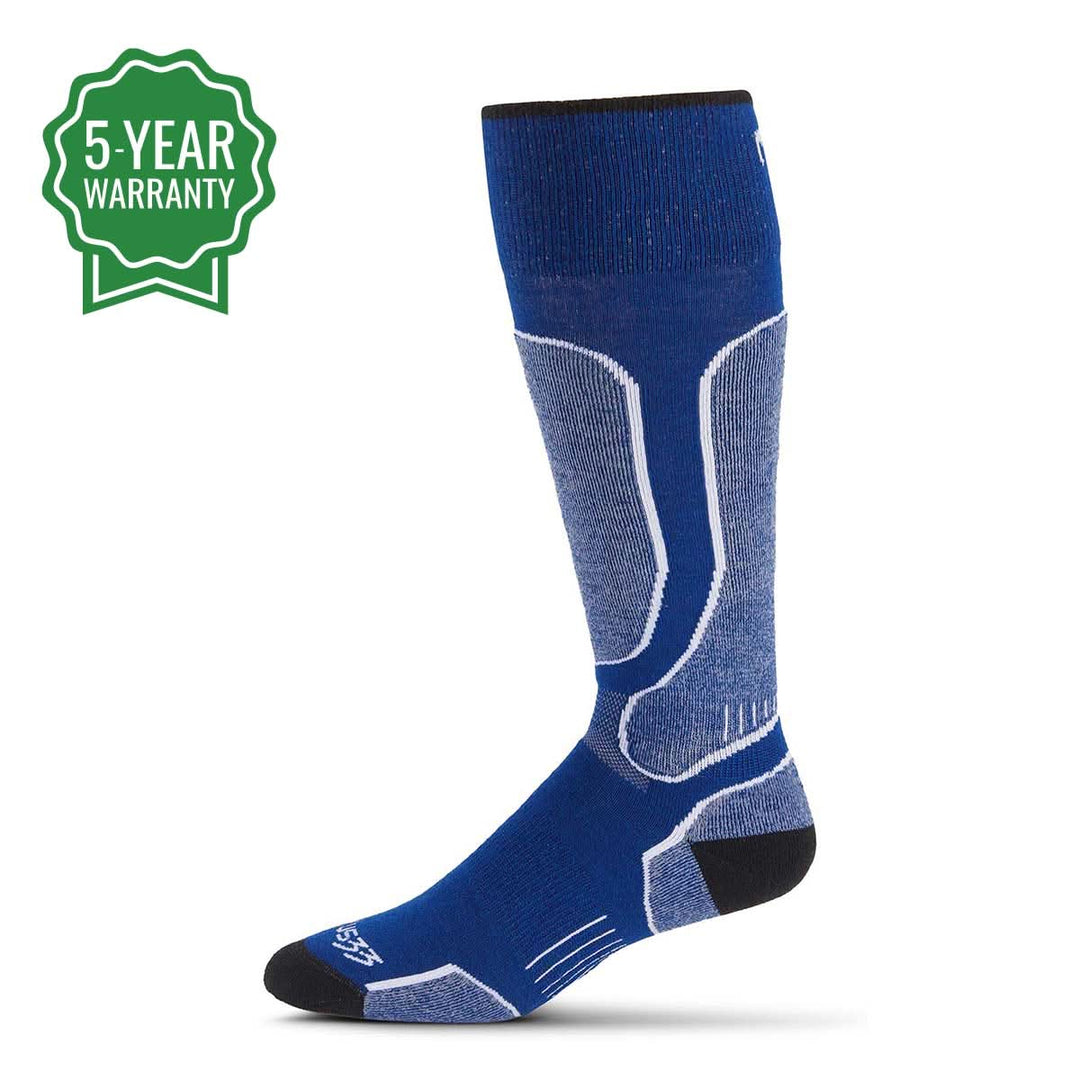 MountainHeritage Elite Over The Calf Wool Snowboard Socks - Lightweight. View 0. #color_blue