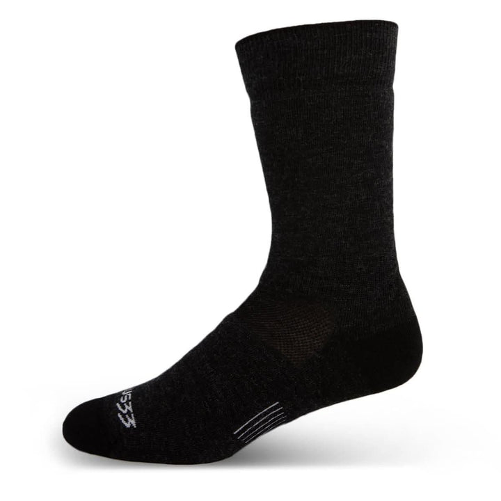 Black Mountain Heritage merino boot sock shown from the side 