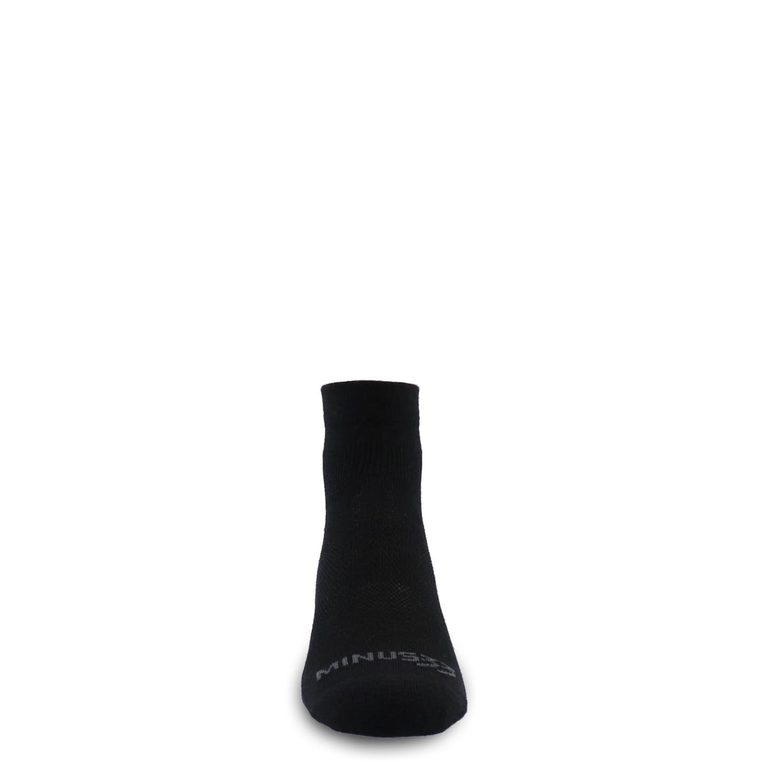 ankle performance wool running socks, toe-facing front view 