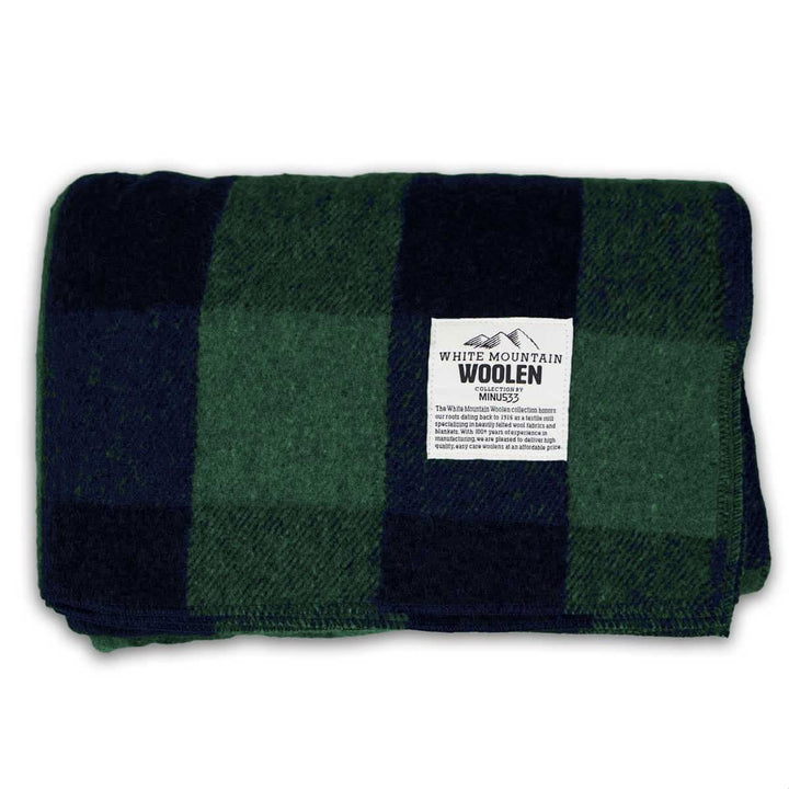 Minus33 Merino Wool Clothing White Mountain Woolen Camp Blanket. Close-up 3. 