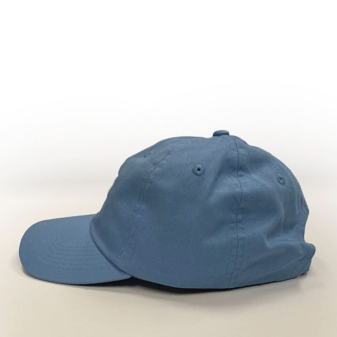 M33 - Logo Hats - Minus33 Merino Wool Clothing, front three-quarter view of the cotton baseball cap 