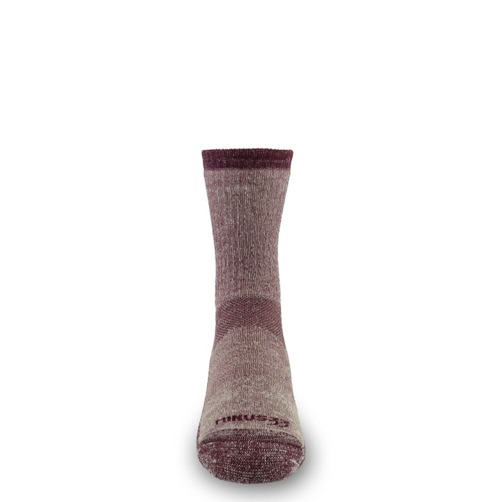 heavyweight wool sock. winter mountaineering socks for extreme cold thermal warmth, single sock, toe-facing front view 