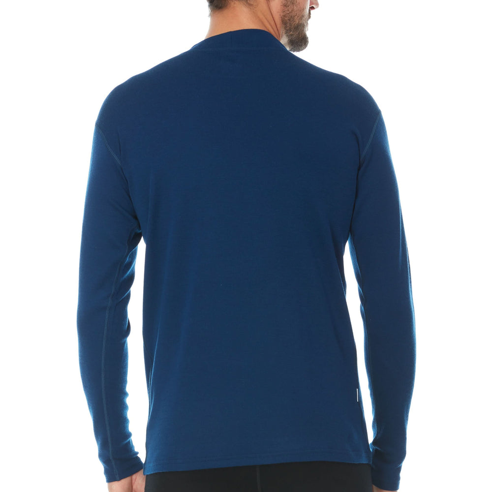 100% Merino Wool Rogers Mock Neck - Midweight #color_navy