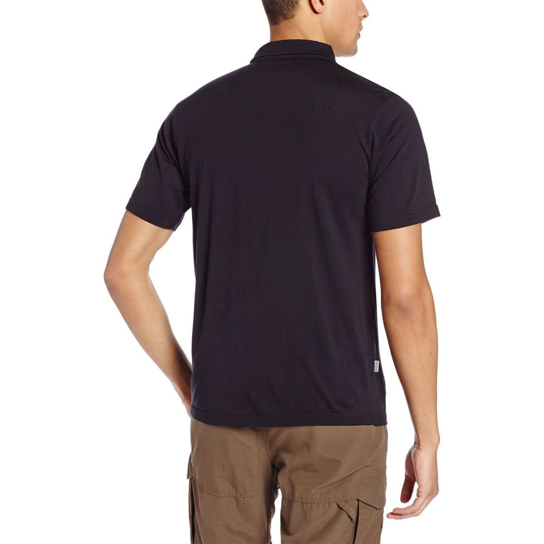 Lightweight - Kearsarge Polo 100% Merino Wool - Minus33 Merino Wool Clothing, back three-quarter view 
