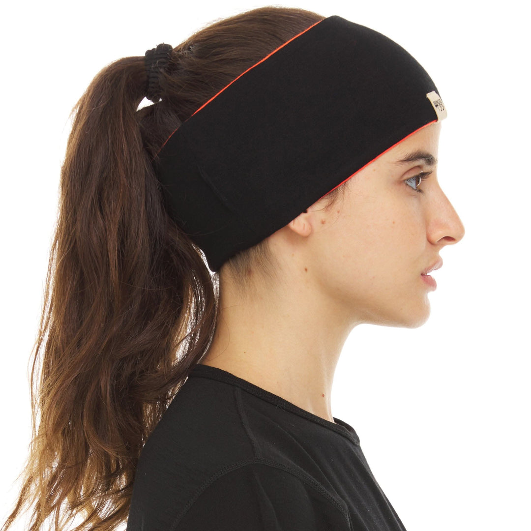 Minus33 Merino Wool Clothing Midweight Wool Reversible Headband, studio front view 