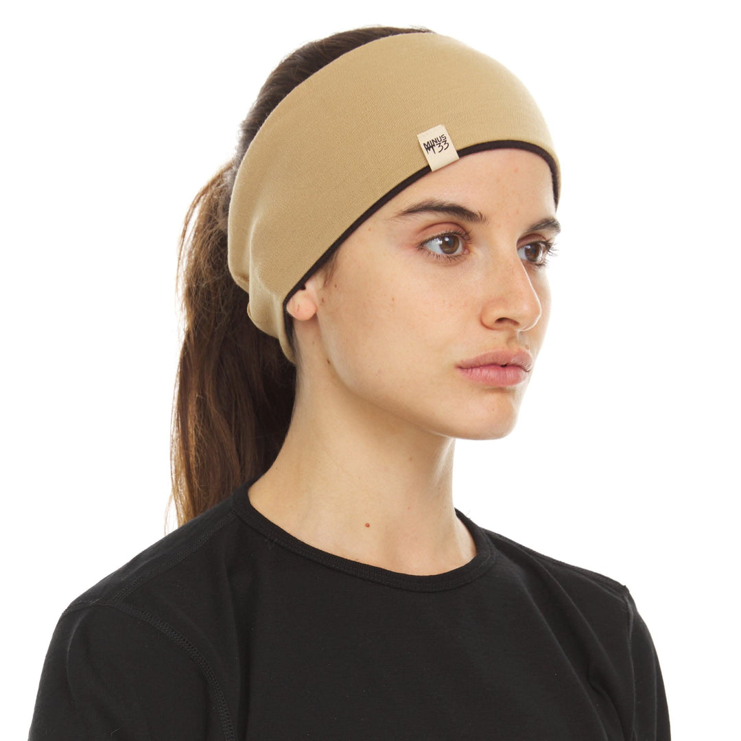 Minus33 Merino Wool Clothing Midweight Wool Reversible Headband, back view 