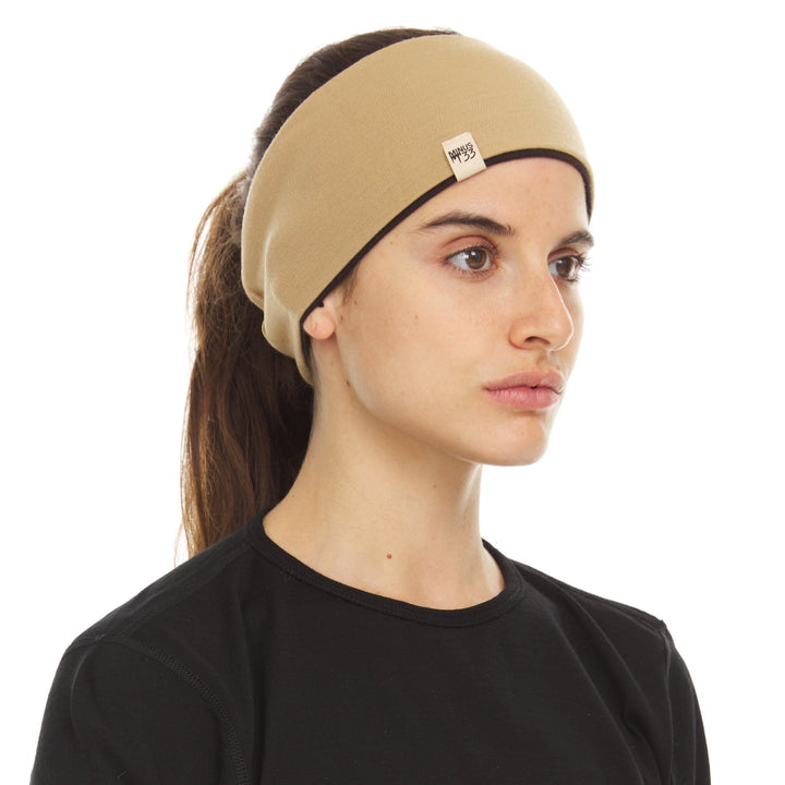 Minus33 Merino Wool Clothing Midweight Wool Reversible Headband, back view 