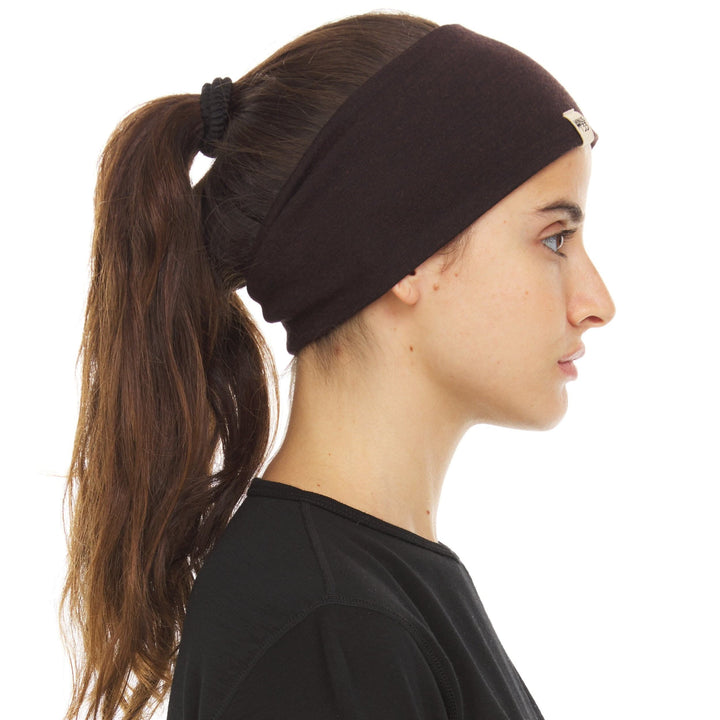 Minus33 Merino Wool Clothing Midweight Wool Reversible Headband, right-facing side view 