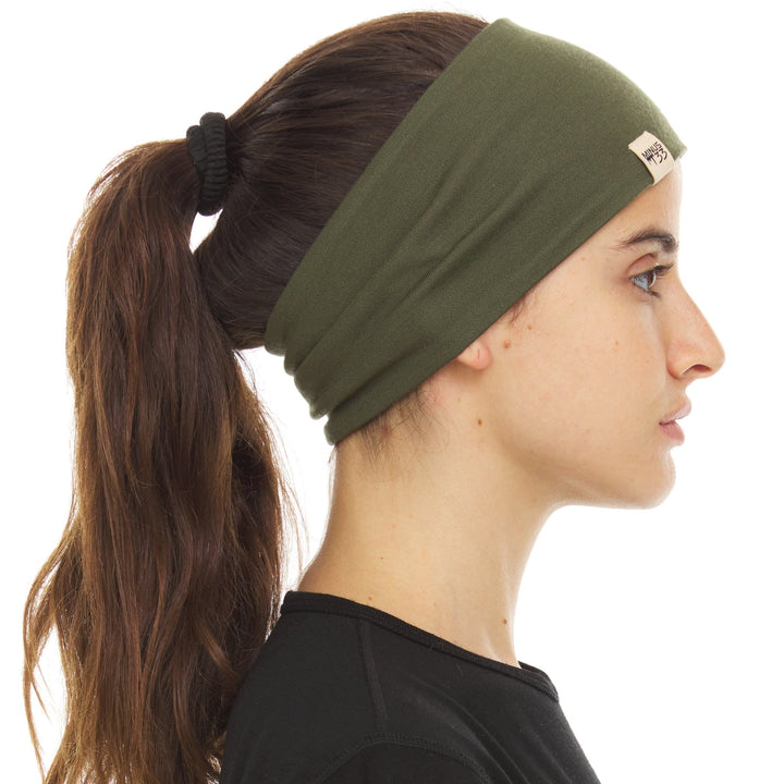 Minus33 Merino Wool Clothing Midweight Wool Reversible Headband. View 3. 