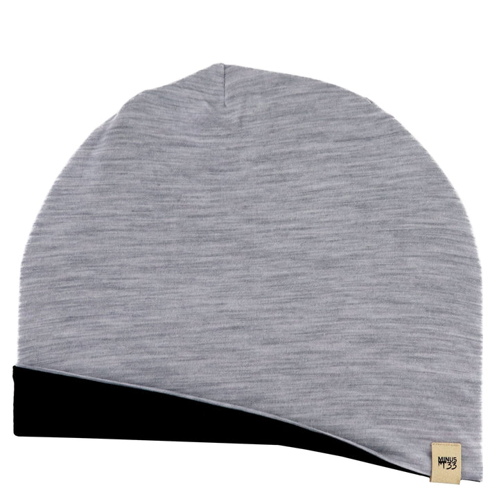 thin reversable lightweight merino wool beanie hat 