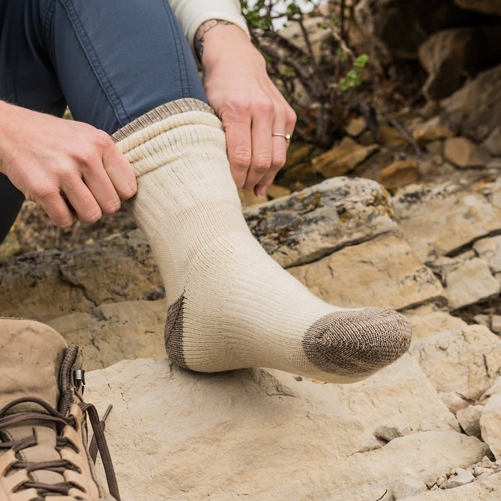 Minus33 Merino Wool Clothing Merino Wool Day Hiker Sock. Alternate view. #color_natural