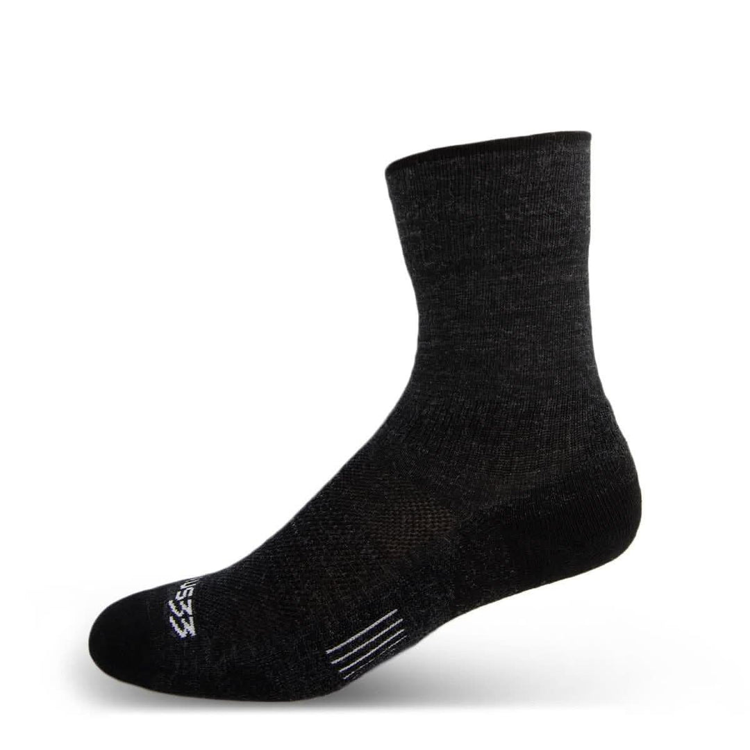Mountain Heritage Full Cushion Crew Wool Socks - Micro Weight, front three-quarter view 
