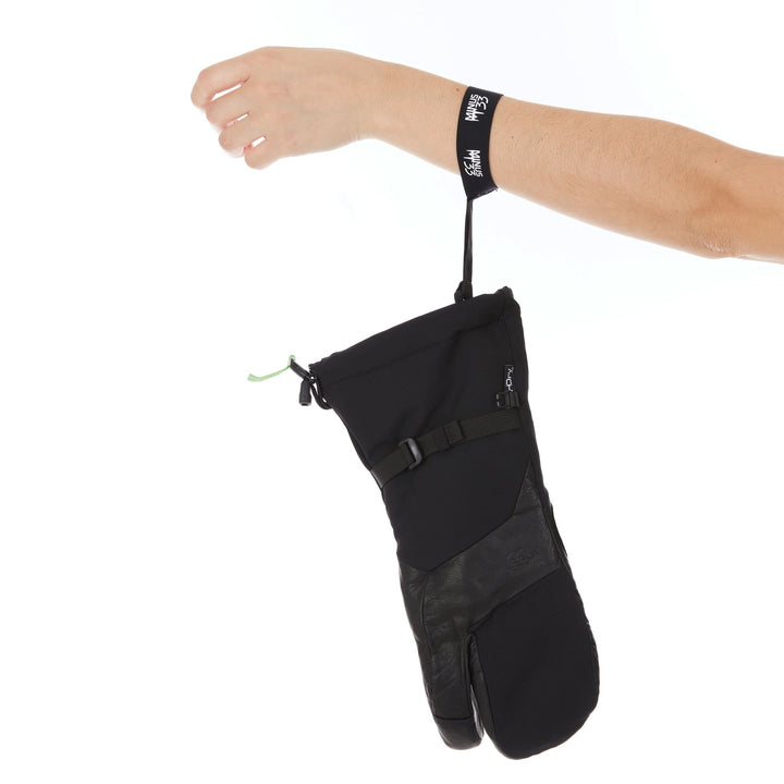 winter heavyweight wool waterproof glove three finger lobster claw trigger mitten 