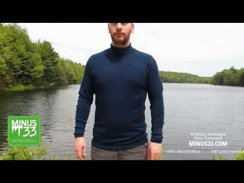 Kinsman Midweight Wool Turtleneck minus33.sbsfortable Merino Wool Mens Stylish Warm Winterwear Wintertime Fall Hiking Hunting 
